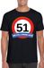 Bellatio Decorations Shoppartners Bv 51 jaar and still looking good - t-shirt met verkeersbord print - zwart - voor heren - verjaardag cadeau - party - feestartikelen 51 jarige S