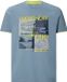 Jan Vanderstorm T-shirt homme - Bleu - Coton - Col rond - Manches courtes - Coupe ample - Décontracté - Grande taille - 72/74
