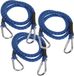FX Tools Élastique de bagage pour vélo/voiture - 3x - bleu - 80 cm