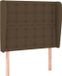 vidaXL Hoofdbord met randen 93x23x118/128 cm stof donkerbruin