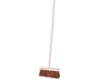 Sorex Straatbezem Natural voor buiten - Bezemkop 29 cm - met natuurvezels mix - Houten steel 139 cm
