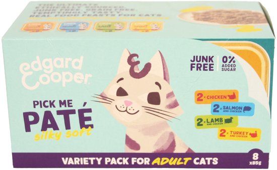 Edgard & Cooper Kattenvoer Adult Multipack Pate 8 x 85 gr