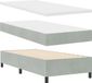 vidaXL Boxspring bed met hoofdeinde Lichtgrijs 190 x 90 cm Fluweel