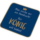 GRUSS & CO Magische handdoek met koningmotief, kleine handdoek, gastendoek, in vorm geperst, 30 cm x 30 cm, katoen, cadeau, grappige verrassing, 74382