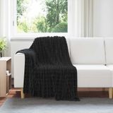 VidaXL Plaid noir 150 x 130 cm 0.5 kg polaire