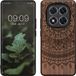 kwmobile telefoonhoesje geschikt voor Xiaomi Redmi Note 14 Pro Plus 5G - Hoesje met bumper - hout - In donkerbruin Indian Sun design