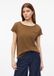 s.Oliver T-shirt marron coton col rond manche courte 44
