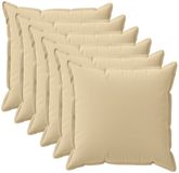 vidaXL - Kussensloop - 6 stuks - Houten - Beige - 45 x 45 cm - Polyester