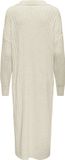 ONLY ONLTESSA LS POLO LONG DRESS KNT NCA Grijs Gestreept Maxi Jurk Lange Mouw Acryl