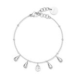 Brosway Perfecte armband voor dames van 316 L staal met druppelhanger en zirkonia maat: 18 cm, BPC19