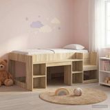 vidaXL Kinderbedframe met opbergruimte, Sonoma eiken, 80 x 160 cm