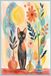 Cute Watercolor Cat Grid Notebook