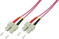 LogiLink 2m SC-SC InfiniBand en Glasvezelkabel Roze