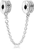 Pandora Original Veiligheidsketting zilver 'Pandora logo' zirkonia 792057CZ-05