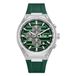 Lee Cooper LC08063.377 - Heren Polshorloge - Metaal/Siliconen Band - Groen/Zilverkleurig