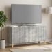 Maison Exclusive Meuble TV 99 x 34,5 x 50 cm Gris Béton Bois D'Ingénierie
