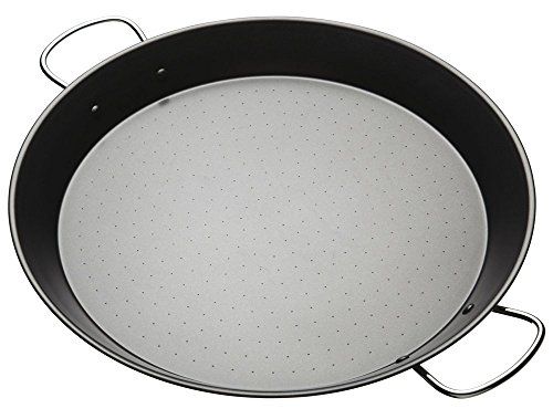 KitchenCraft World Of Flavours Paellapan - 38,5 x 40 x 5 cm - Carbon - Zwart