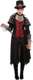 Wilbers Steampunk Vampier 19e Eeuw Jas - RoodZwart - Vrouw