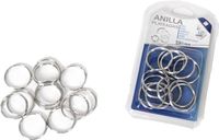 Ger Import Set van 36x stuks metalen sleutelringen van 30 MM Zilver Unisex