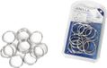 Ger Import Set van 36x stuks metalen sleutelringen van 30 MM Zilver Unisex