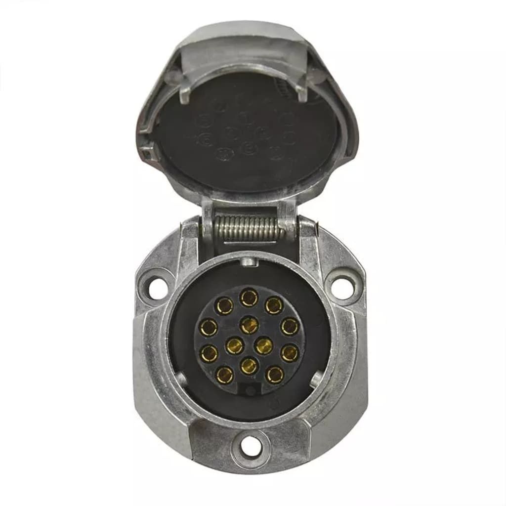 ProPlus stekkerdoos 13-polig staal Jaeger zilver