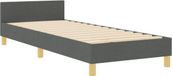 vidaXL Cadre de lit avec tête de lit Tissu Gris foncé 90 x 200 cm