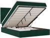 vidaXL Lit plateforme avec matelas et LED 140x190cm velours