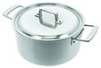Casserole en acier inoxydable, diamètre 24 cm, capacité 3,3 litres, avec couvercle, adaptée aux plaques à induction