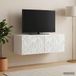 Maison Exclusive - Meuble TV mural exclusif, dimensions 78,5 x 31 cm, blanc, fabriqué en panneaux de particules