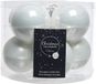 Ksd Bol Koker 8 kerstballen 70mm winterwit
