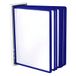 LEVIATAN Wand-zichtpaneelsysteem A4, 10 presentatieborden, ruimtebesparende wandhouder van metaal, voor kantoor, magazijn en productie, blauw