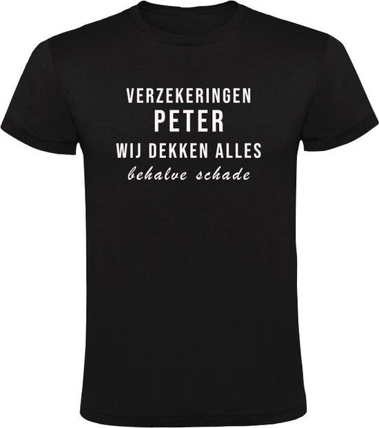 Sol's Verzekeringen Peter Heren T-shirt - Zwart - XXL