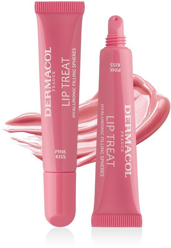 Dermacol Lip Treat - Lipbalsem - Vegan Hydraterende Behandeling - Pink Kiss - Hyaluronzuur - Glanzende Finish