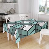 Bonamaison Tafelkleed, Anti-Mold, Sneldrogend, Waterdicht, 100% Polyester Tafellaken, 140cm x 160cm - Ontworpen en Vervaardigd in Turkije