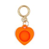 Hartvormige Apple Airtag Hartvormige Siliconen Hoes (Oranje)