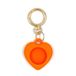 Hartvormige Apple Airtag Hartvormige Siliconen Hoes (Oranje)