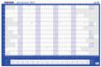 Franken PKH100227 Bureau onderlegger Jaarplanner 2027 Wit, Blauw
