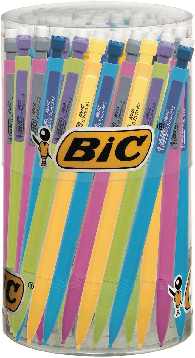 BIC Matic 0.7 mm Fun Colors Mechanical Pencil - Display of 60