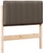 vidaXL - Gestoffeerd hoofdbord - Bruin en Taupe - 75 cm - Massief grenenhout