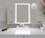 Lukana Miroir de maquillage avec éclairage LED - Grossissement 10x - Blanc