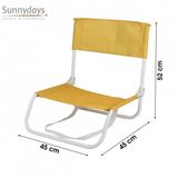 Sunnydays "LE SETAI" Strandrugkussen met schouderriem, geel mosterd, 45x45x52cm