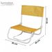Sunnydays "LE SETAI" Strandrugkussen met schouderriem, geel mosterd, 45x45x52cm