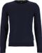 Hugo Boss BOSS Leno heren trui wol - slim fit met O-hals - donkerblauw