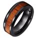 TJ Tom Jaxon Tom Jaxon Wolfraam heren ring zwart Glans Palissander Inlay-21.5mm