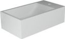 INK Contra fonteinbak 40x10x22cm met kraangat rechts polystone glans wit