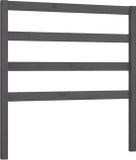 vidaXL Hoofdbord - 81x4x100 cm - Massief Grenenhout - Grijs