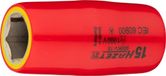 HAZET Dopsleutel · geïsoleerd 900KV-15 · 1/2 inch (12,5 mm) vierkant hol · Buiten-zeskant-tractieprofiel · SW 15 mm