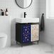 Maison Exclusive Armoire de salle de bain exclusive - Modèle MAINZ, finition imitation chêne noir, dimensions 60 x 40 x 61 cm