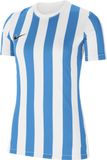 Nike Striped Division IV Shirt Korte Mouw Dames - Wit / Lichtblauw