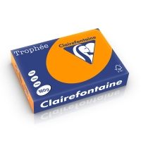 Clairefontaine Gekleurd Papier Fel Oranje 160 Grams A4 (250 Vel)
